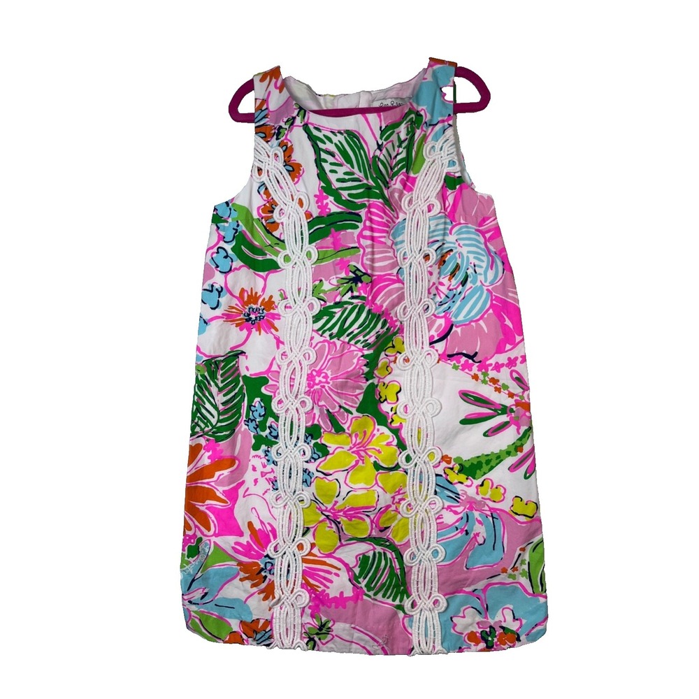 Lilly Pulitzer x Target Girls Nosey Posey Shift Dress Sz 6 Summer,Party, Vacay
